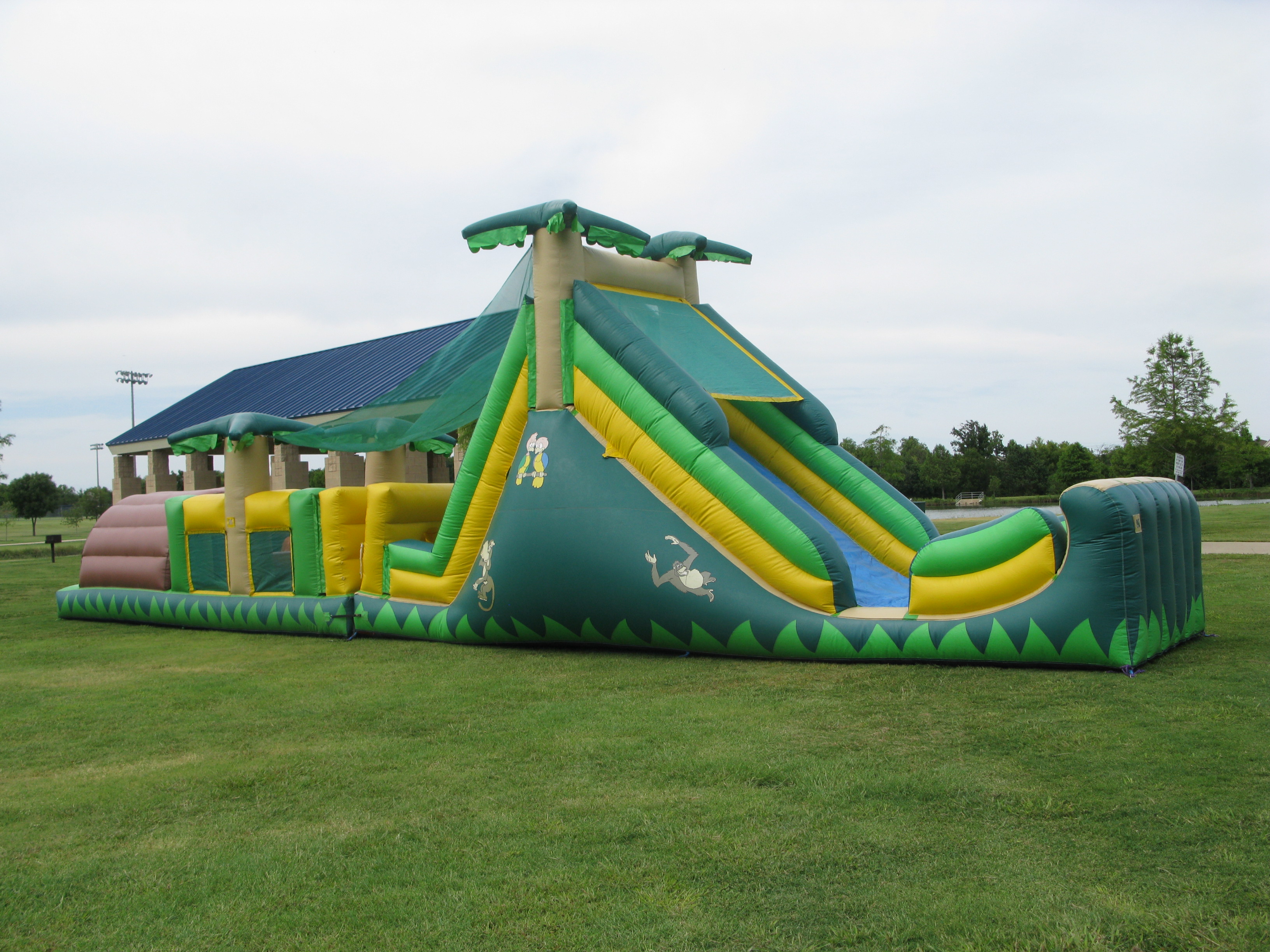 Obstacle course rentals in Dallas TX, bounce house obstacle course